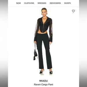 Miaou 2k low rise Raven cargo Pants
